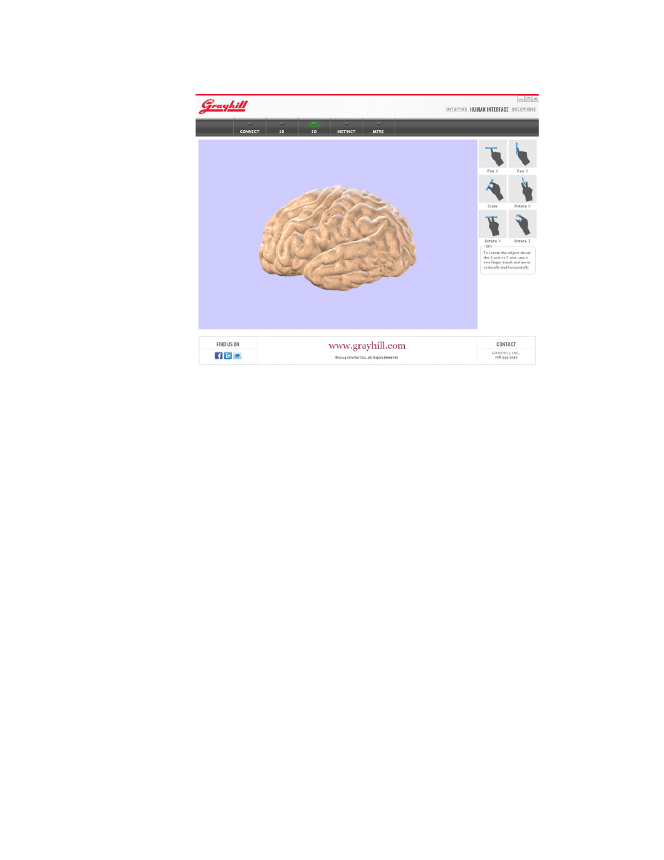3d demo | Grayhill Multi-Touch Ring Encoder - Software Development Kit V3.0 User Manual | Page 8 / 19