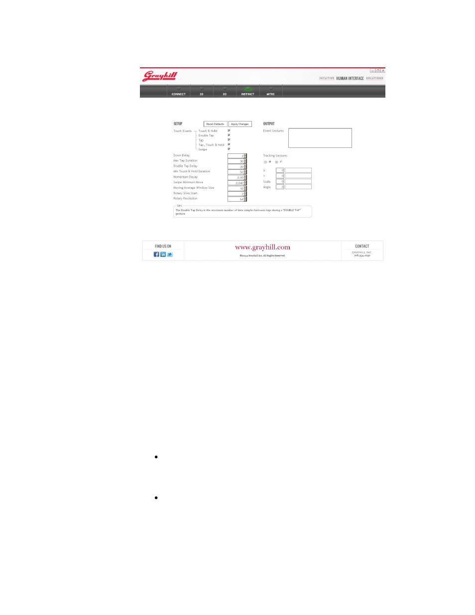 Instinct demo | Grayhill Multi-Touch Ring Encoder - Software Development Kit V3.0 User Manual | Page 9 / 19