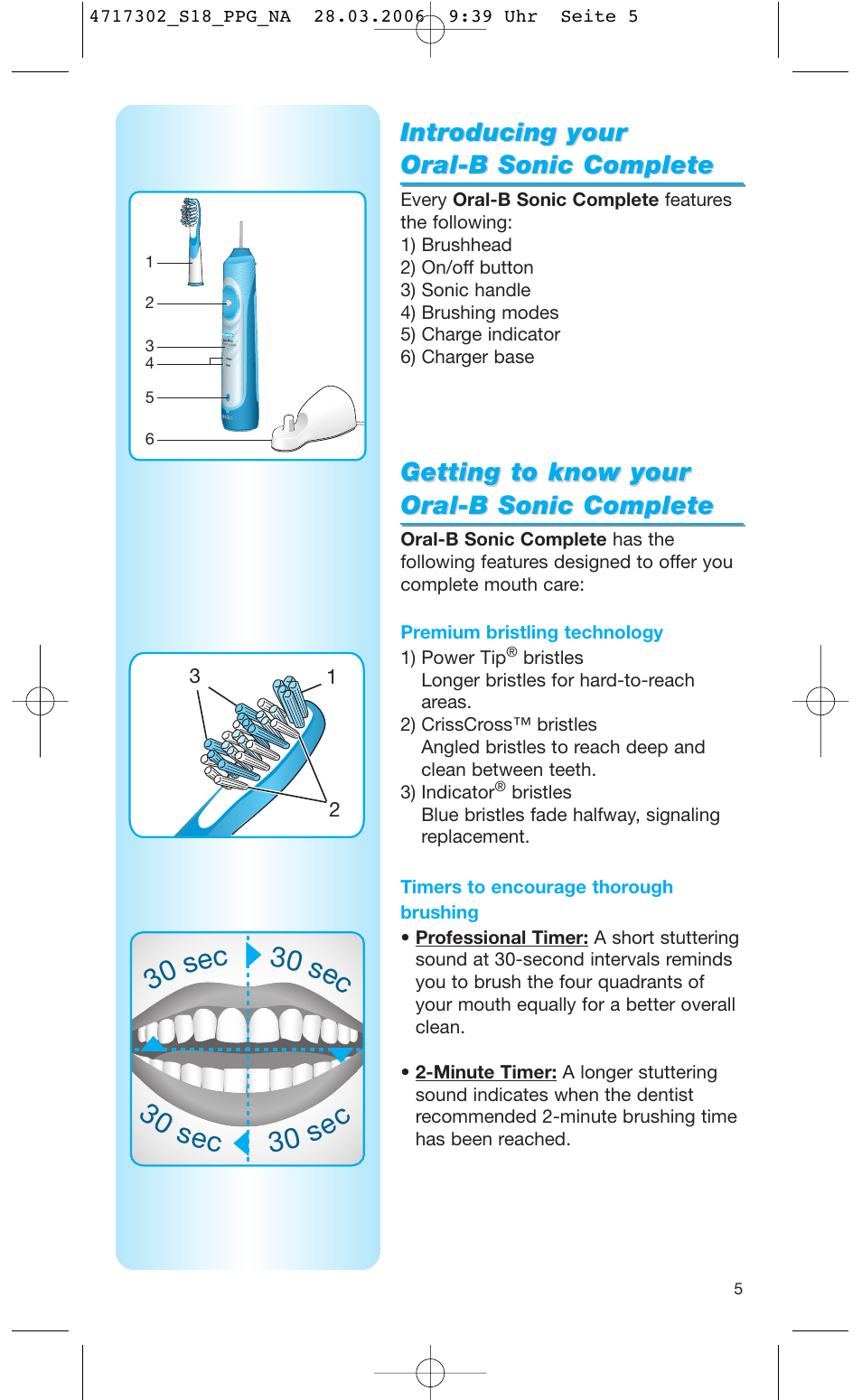 Intr, Getting to know your | Braun Sonic complete Toothbrush User Manual | Page 4 / 33