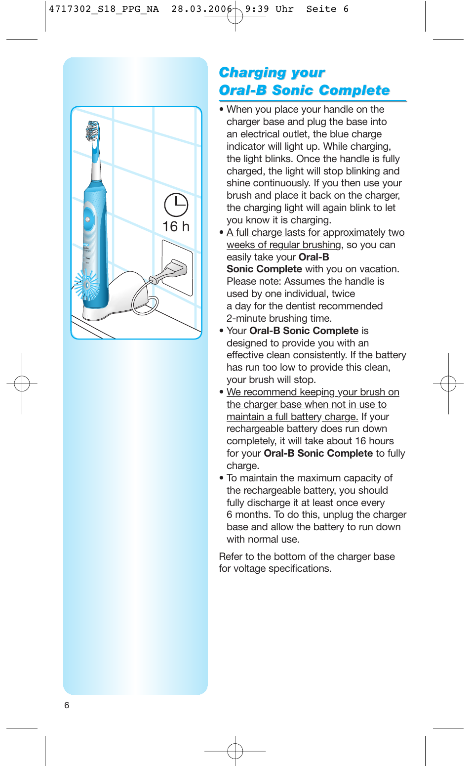 Char | Braun Sonic complete Toothbrush User Manual | Page 5 / 33