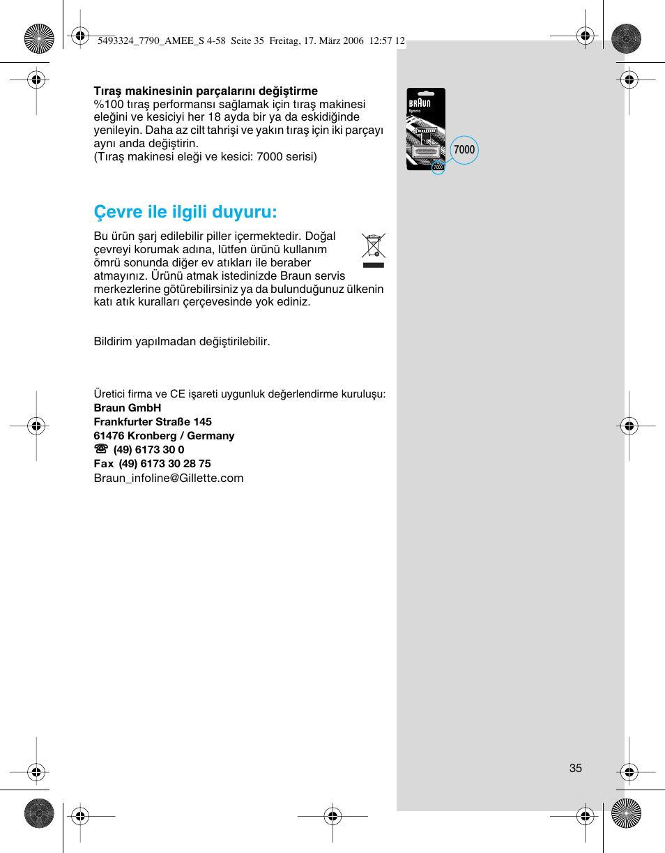 Braun SYNCROPRO 5492 User Manual | Page 35 / 57