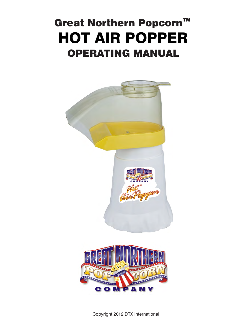Great Northern Popcorn 6258 Hot Air Poppers User Manual | 6 pages
