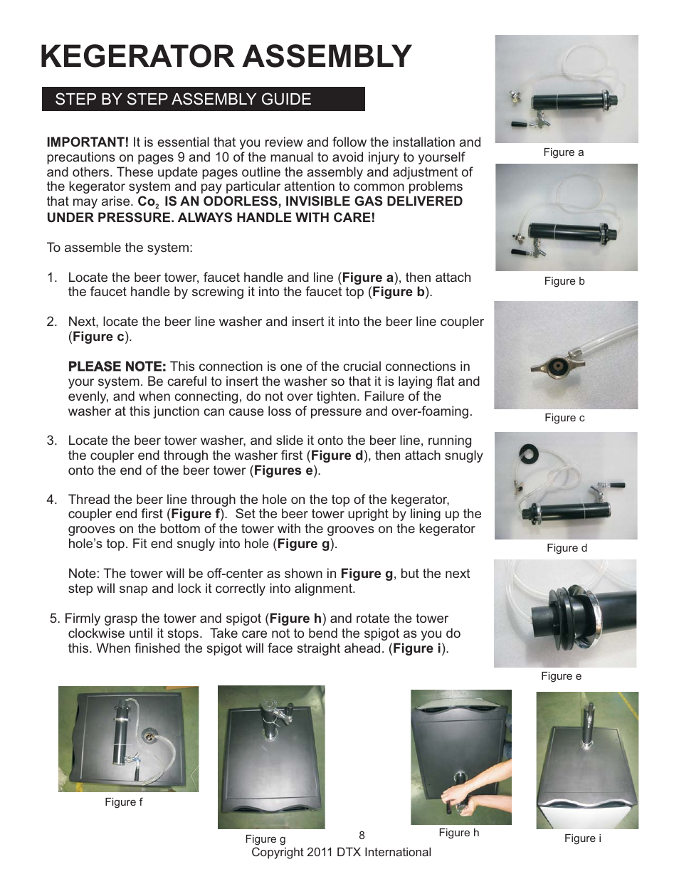 Kegerator assembly, Step by step assembly guide | Great Northern Popcorn 7976 Frosty Keg Kegerators User Manual | Page 8 / 15