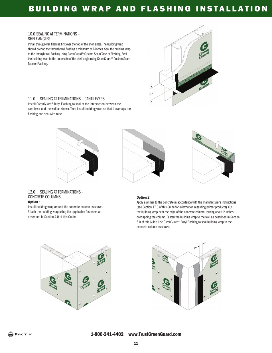 GreenGuard Commercial Building Wraps User Manual | Page 12 / 16