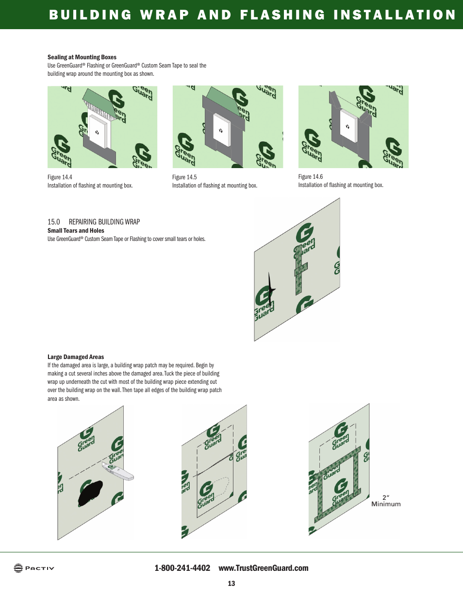 GreenGuard Commercial Building Wraps User Manual | Page 14 / 16
