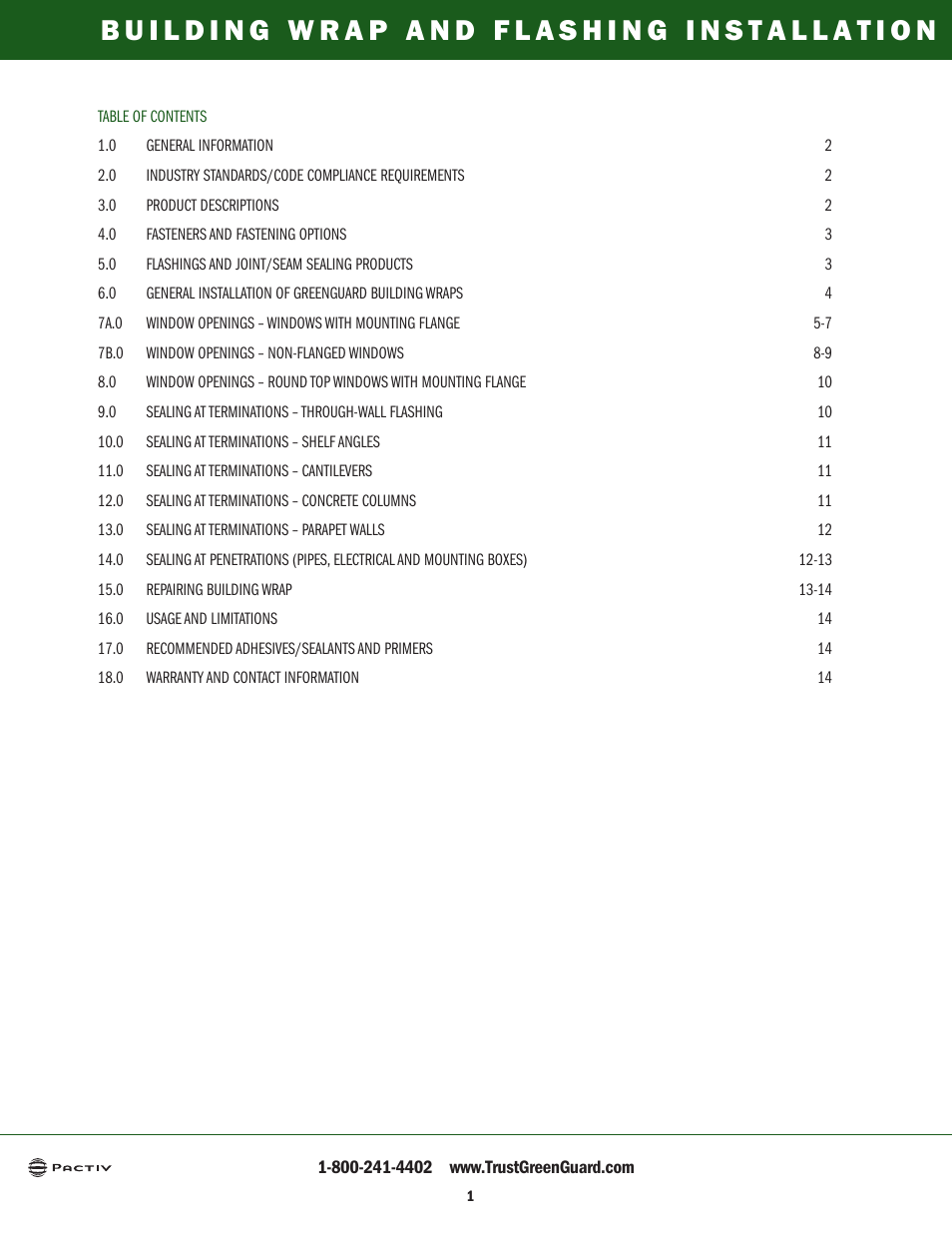 GreenGuard Commercial Building Wraps User Manual | Page 2 / 16