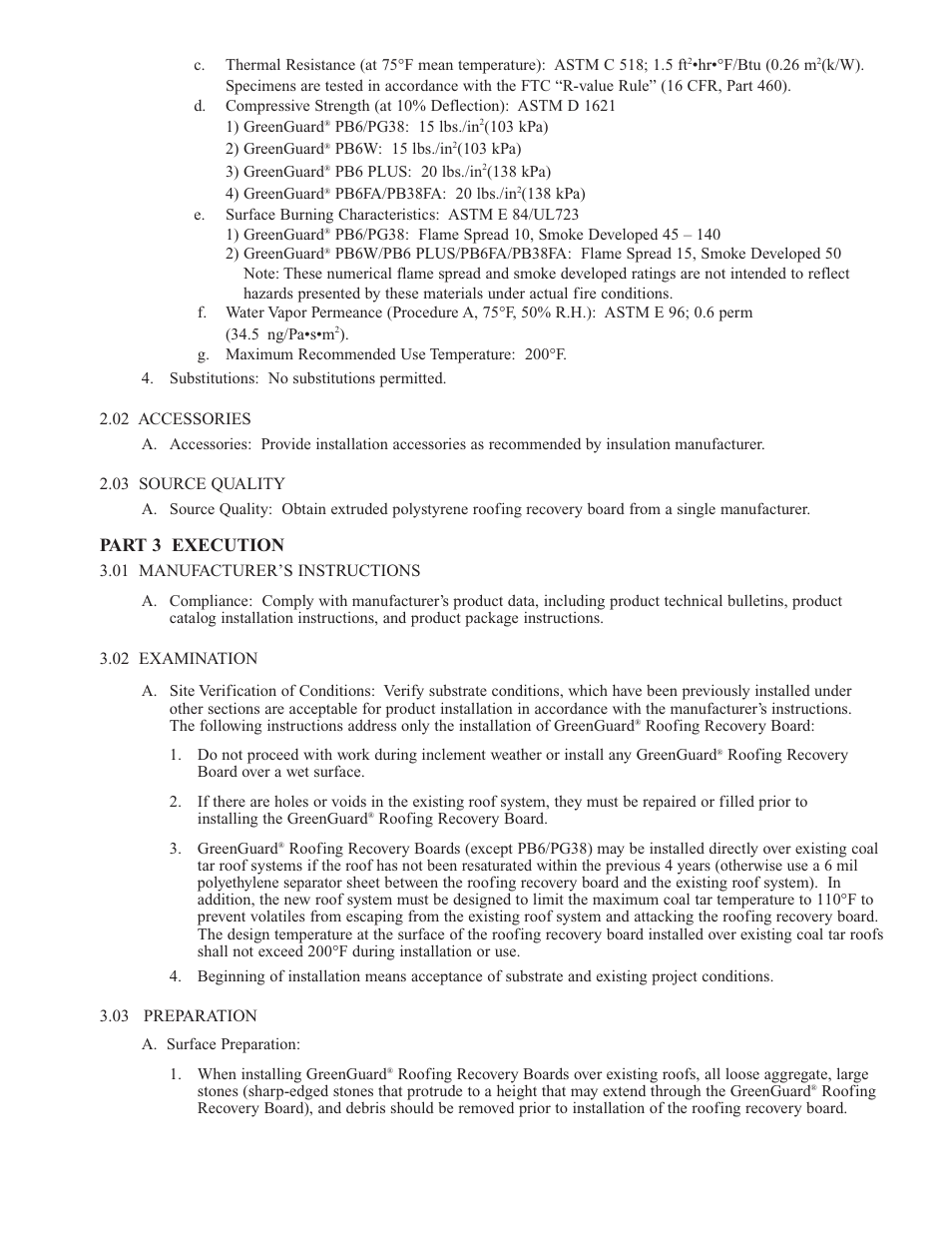 Part 3 execution | GreenGuard Roofing Recovery Boards User Manual | Page 3 / 6