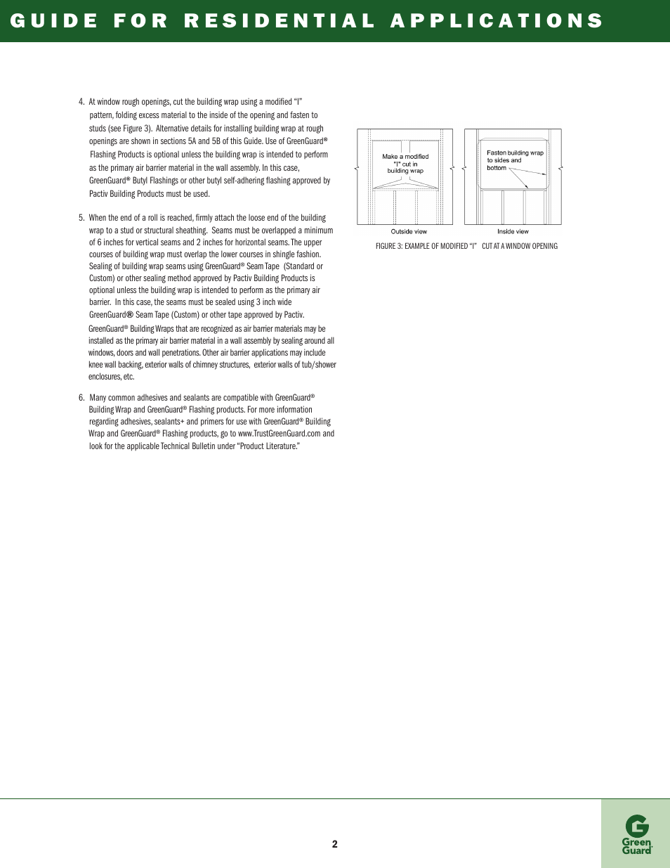 GreenGuard Residential Building Wraps User Manual | Page 3 / 12