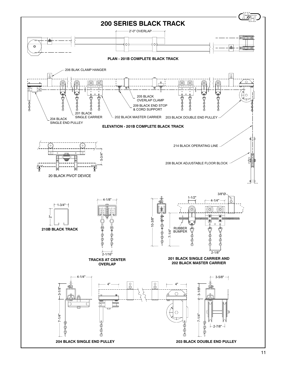 200 series black track | H&H Specialties 200 Series Track Installation Instructions User Manual | Page 7 / 7