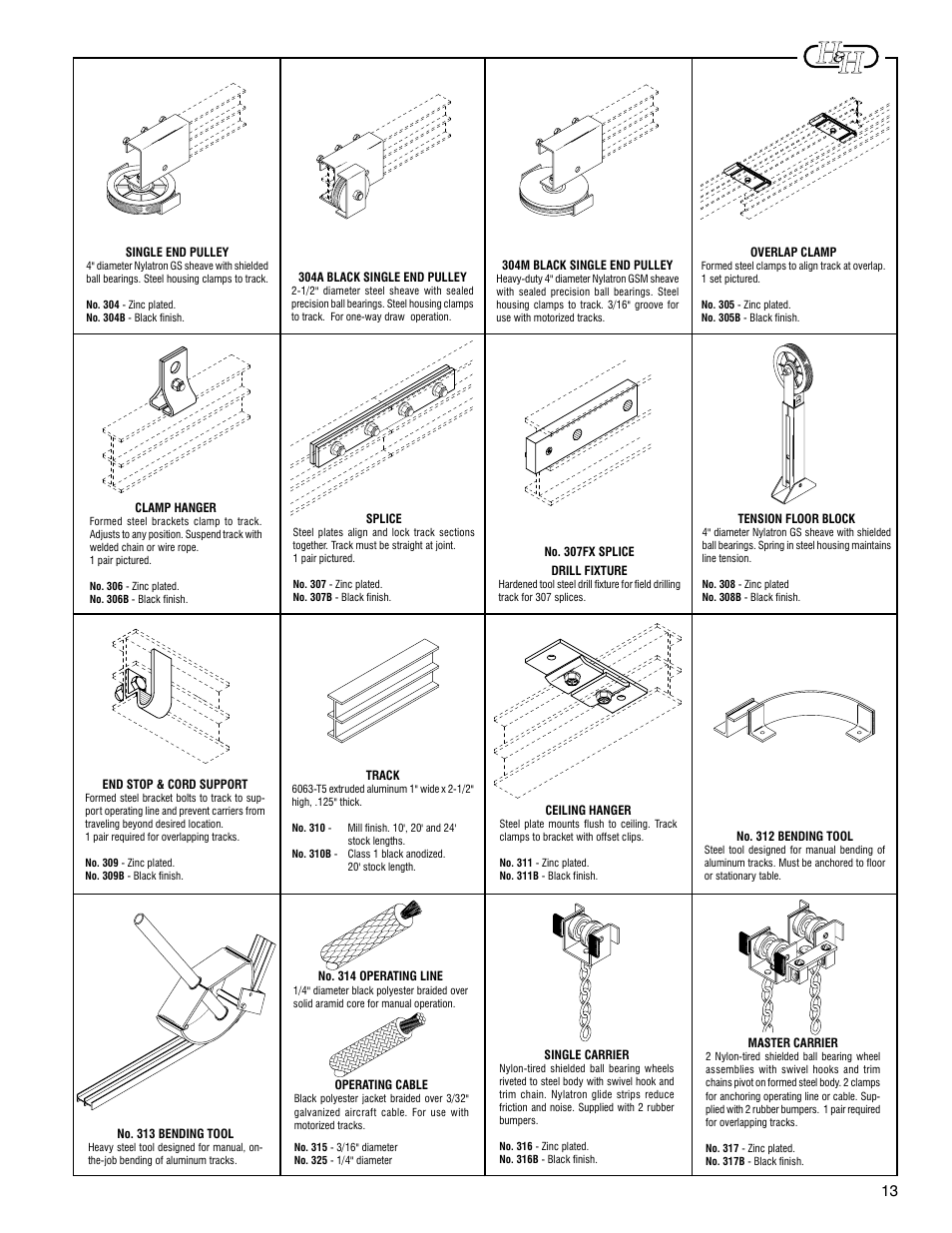 H&H Specialties 300 Series Track Installation Instructions User Manual | Page 5 / 9