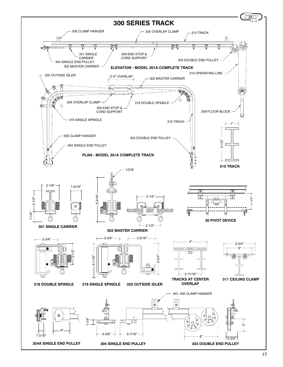 300 series track | H&H Specialties 300 Series Track Installation Instructions User Manual | Page 9 / 9