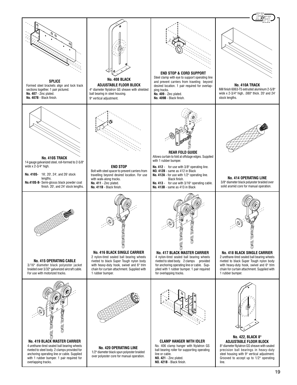 H&H Specialties 400 Series Track Installation Instructions User Manual | Page 5 / 11