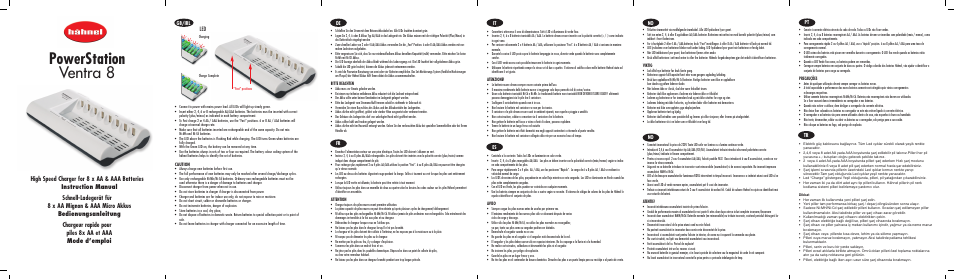 Hahnel Ventra 8 User Manual | 2 pages