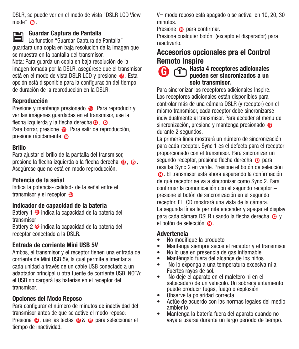Hahnel Inspire LiveView User Manual | Page 15 / 27