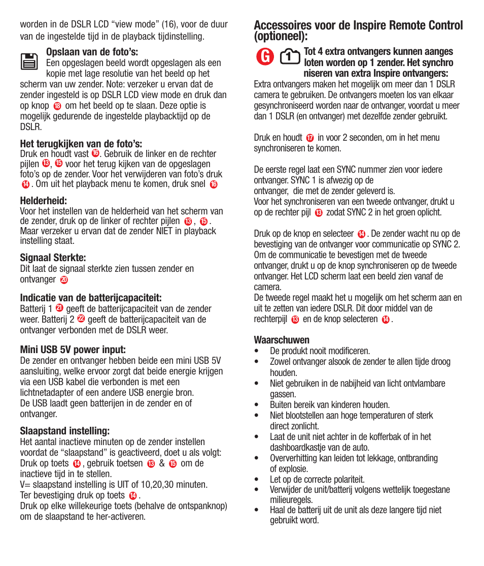 Hahnel Inspire LiveView User Manual | Page 17 / 27