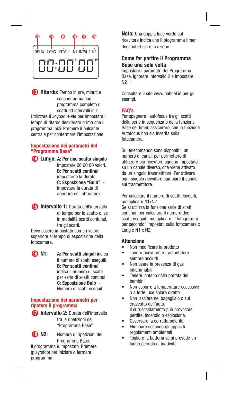 Hahnel Giga T Pro II Wireless Timer Remote User Manual | Page 33 / 42