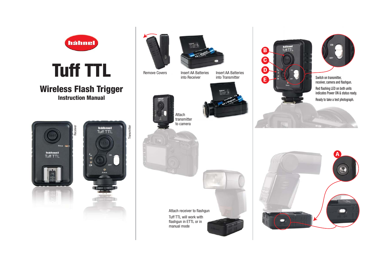 Hahnel Tuff TTL Wireless Flash Trigger – Canon User Manual | 6 pages