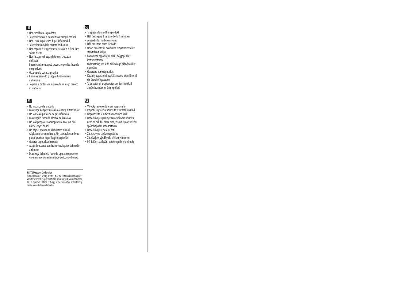Hahnel Tuff TTL Wireless Flash Trigger - Nikon User Manual | Page 6 / 6