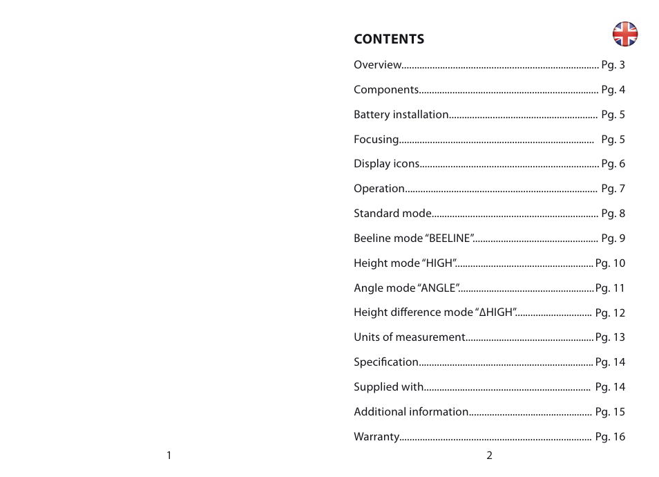 Hawke Optics LRF Pro 900 User Manual | 8 pages