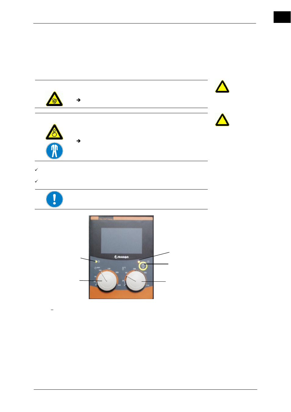 Operation of the hei-vap value, Set the rotation speed, 6 operation of the hei-vap value | 1 set the rotation speed | Heidolph Hei-VAP Advantage User Manual | Page 53 / 84