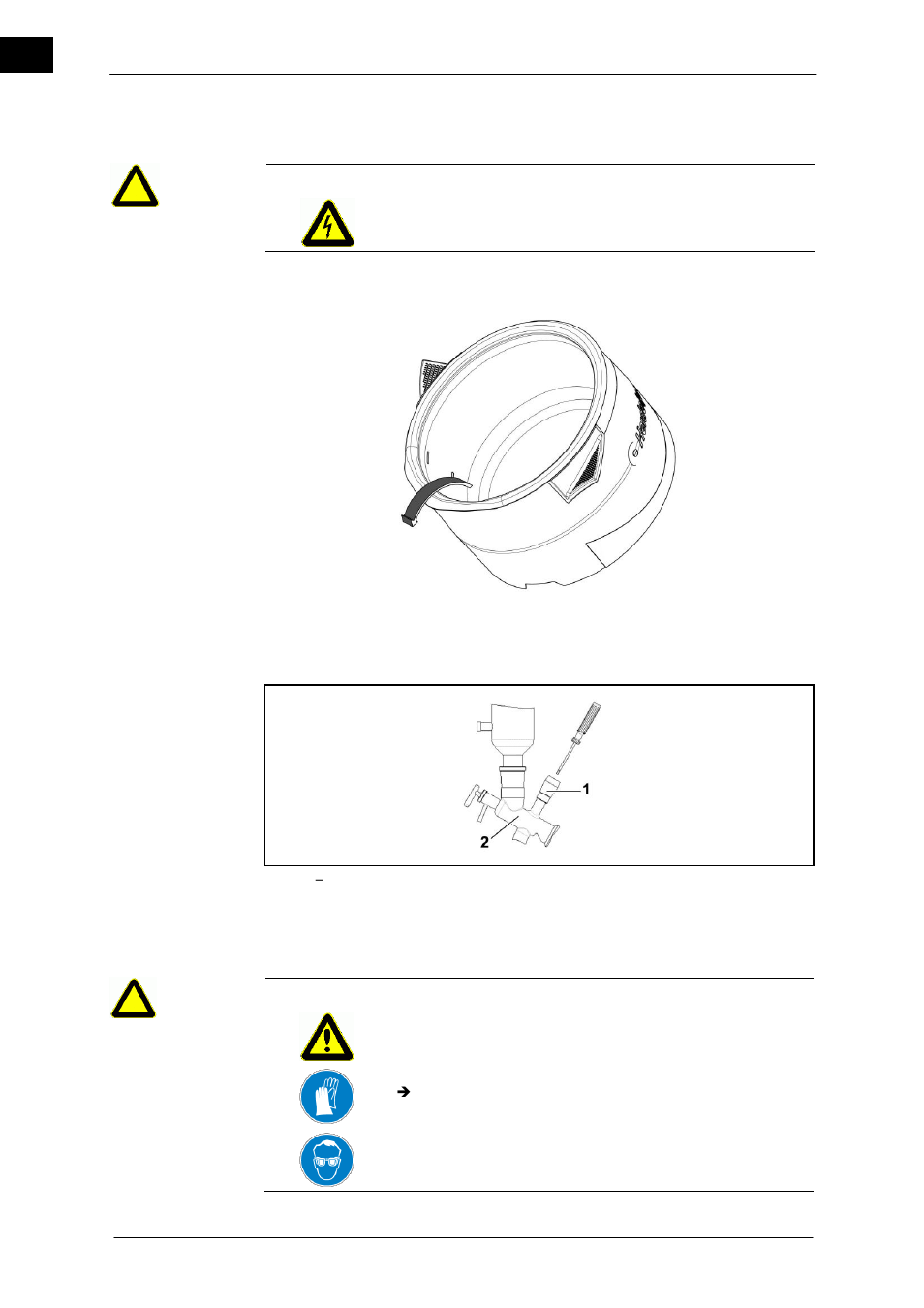 Evacuate the heating bath, Readjust the vacuum seal (glassware set g6) | Heidolph Hei-VAP Advantage User Manual | Page 66 / 84