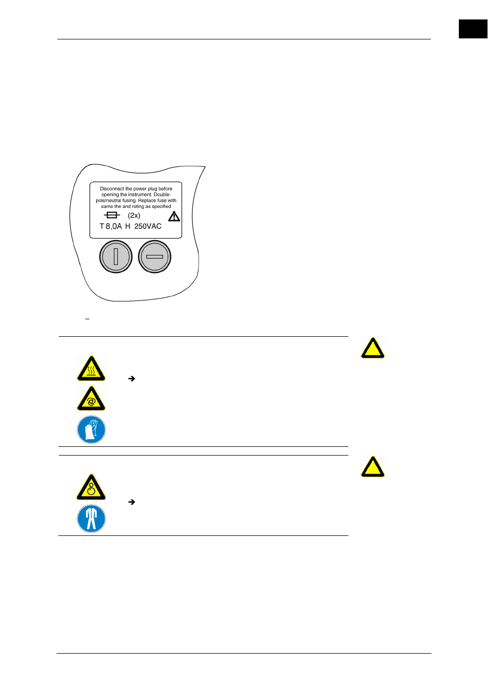 Replacing the fuses, R 9.2), 2 replacing the fuses | Heidolph Hei-VAP Advantage User Manual | Page 67 / 84