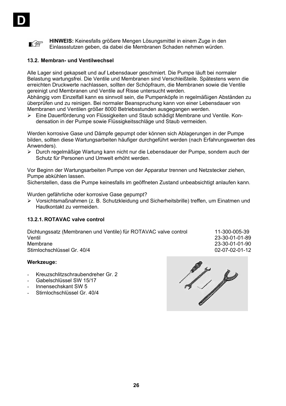 Membran- und ventilwechsel, Rotavac valve control | Heidolph Vacuum Switchbox User Manual | Page 26 / 188