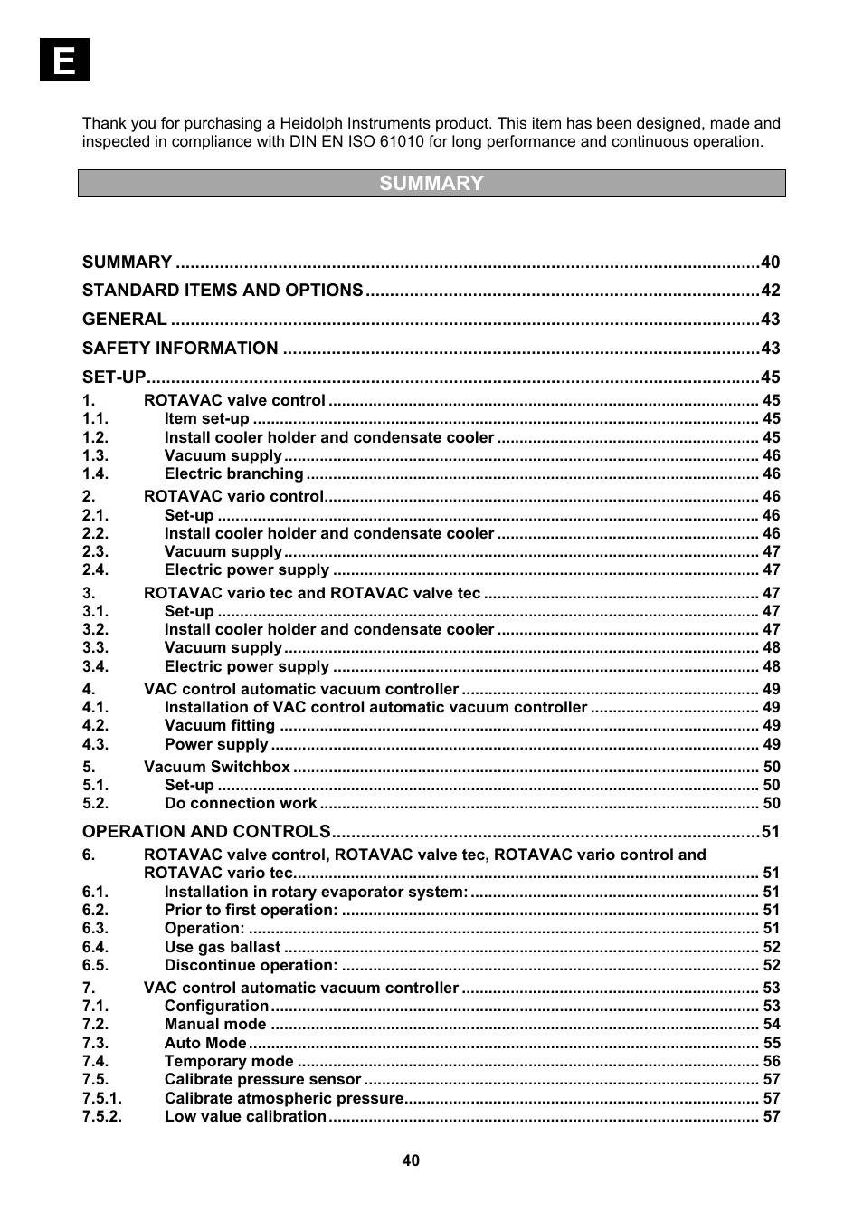 English, Summary | Heidolph Vacuum Switchbox User Manual | Page 40 / 188