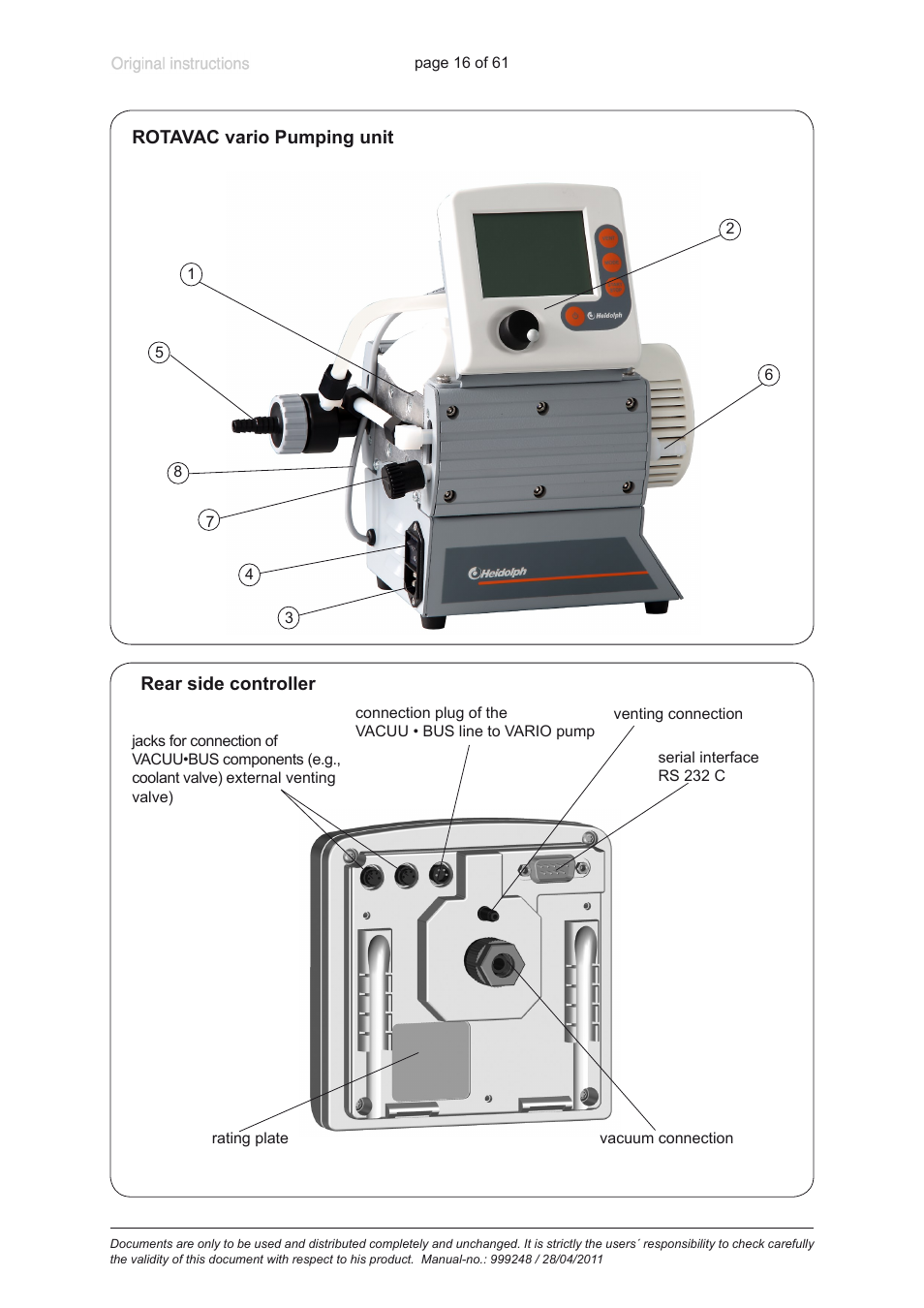 Heidolph ROTAVAC Vario pumping unit User Manual | Page 16 / 61