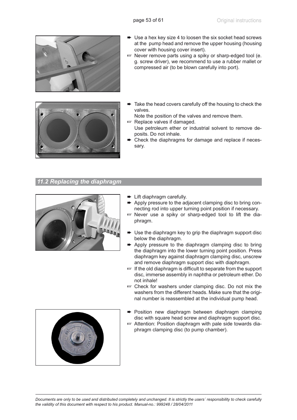 2 replacing the diaphragm | Heidolph ROTAVAC Vario pumping unit User Manual | Page 53 / 61