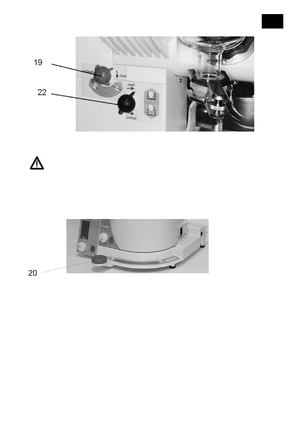 15 use of hand lift, 16 adjust immersion depth of evaporator flask, Use of hand lift | Adjust immersion depth of evaporator flask | Heidolph LABOROTA 4000 eco User Manual | Page 55 / 168