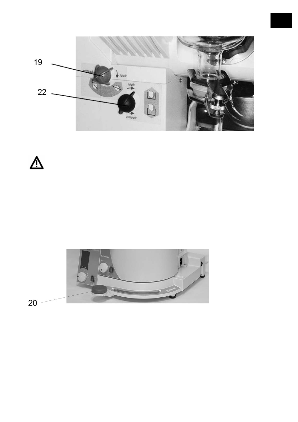 15 utilisation du dispositif de levage manuel, 16 réglage de la profondeur de plongée du ballon, Utilisation du dispositif de levage manuel | Réglage de la profondeur de plongée du ballon | Heidolph LABOROTA 4000 eco User Manual | Page 87 / 168