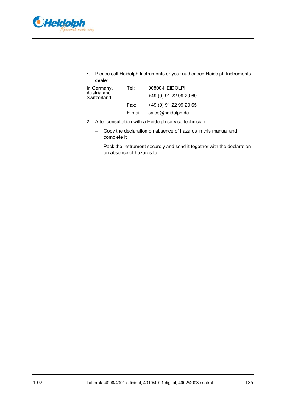 4 service | Heidolph LABOROTA 4000 up to 4003 User Manual | Page 127 / 364