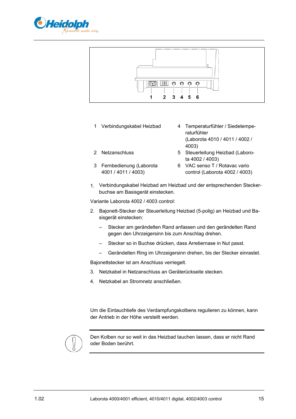 5 bedienung des lifts | Heidolph LABOROTA 4000 up to 4003 User Manual | Page 17 / 364