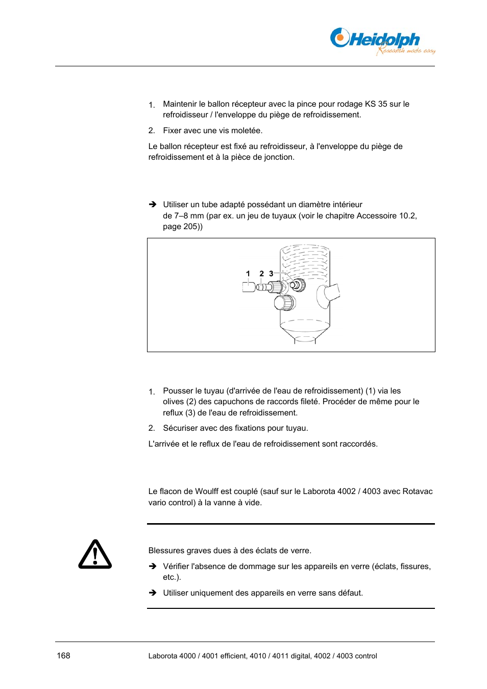 11 montage du ballon récepteur, 13 raccordement du vide | Heidolph LABOROTA 4000 up to 4003 User Manual | Page 170 / 364