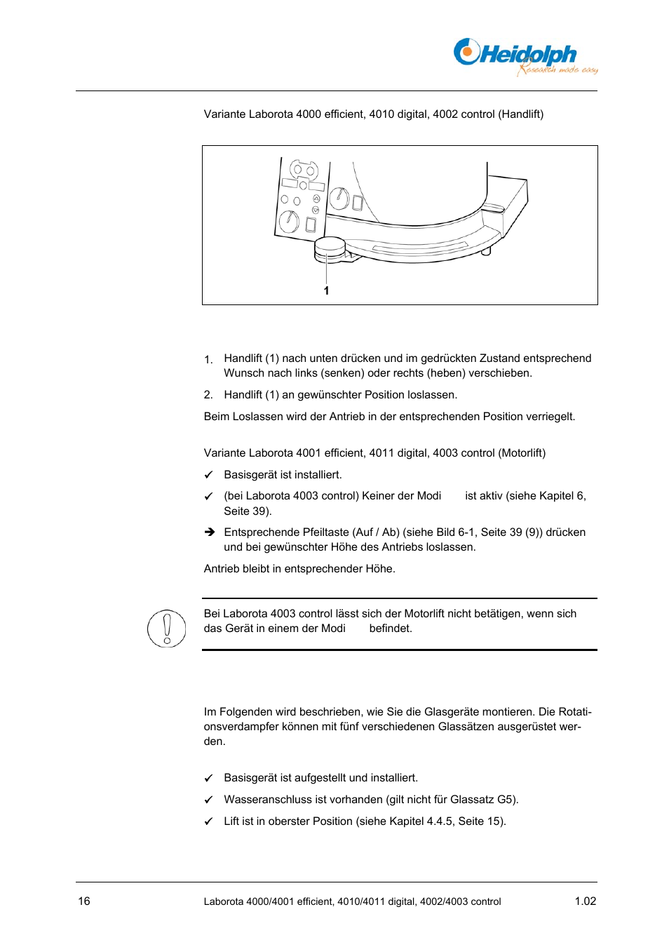 5 glassätze montieren, 5 glassätze, Montieren | Heidolph LABOROTA 4000 up to 4003 User Manual | Page 18 / 364