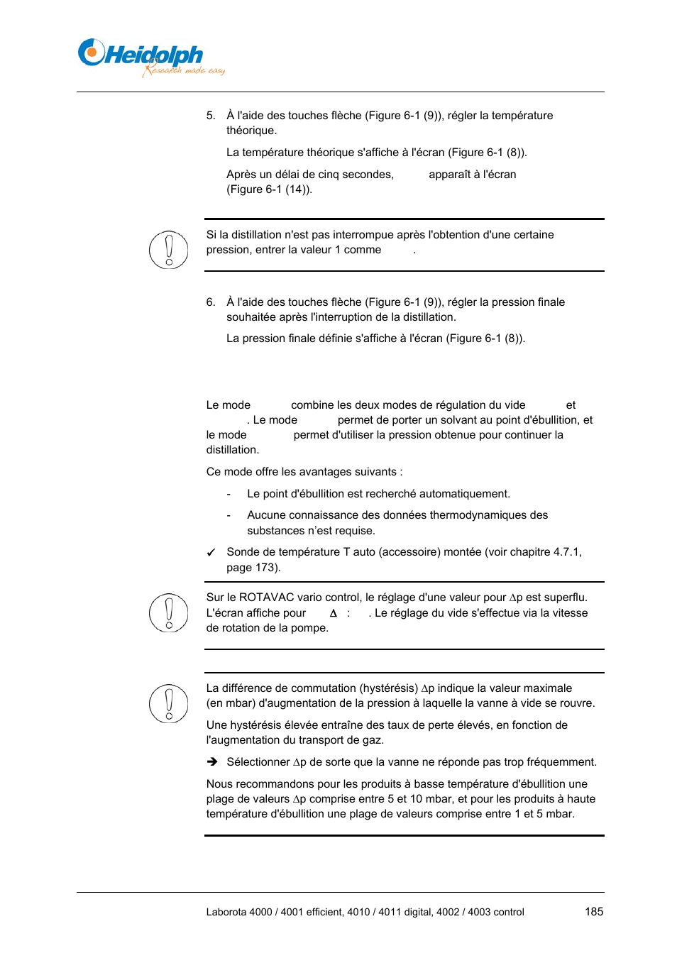 4 mode p auto, 4 mode, P auto | Heidolph LABOROTA 4000 up to 4003 User Manual | Page 187 / 364