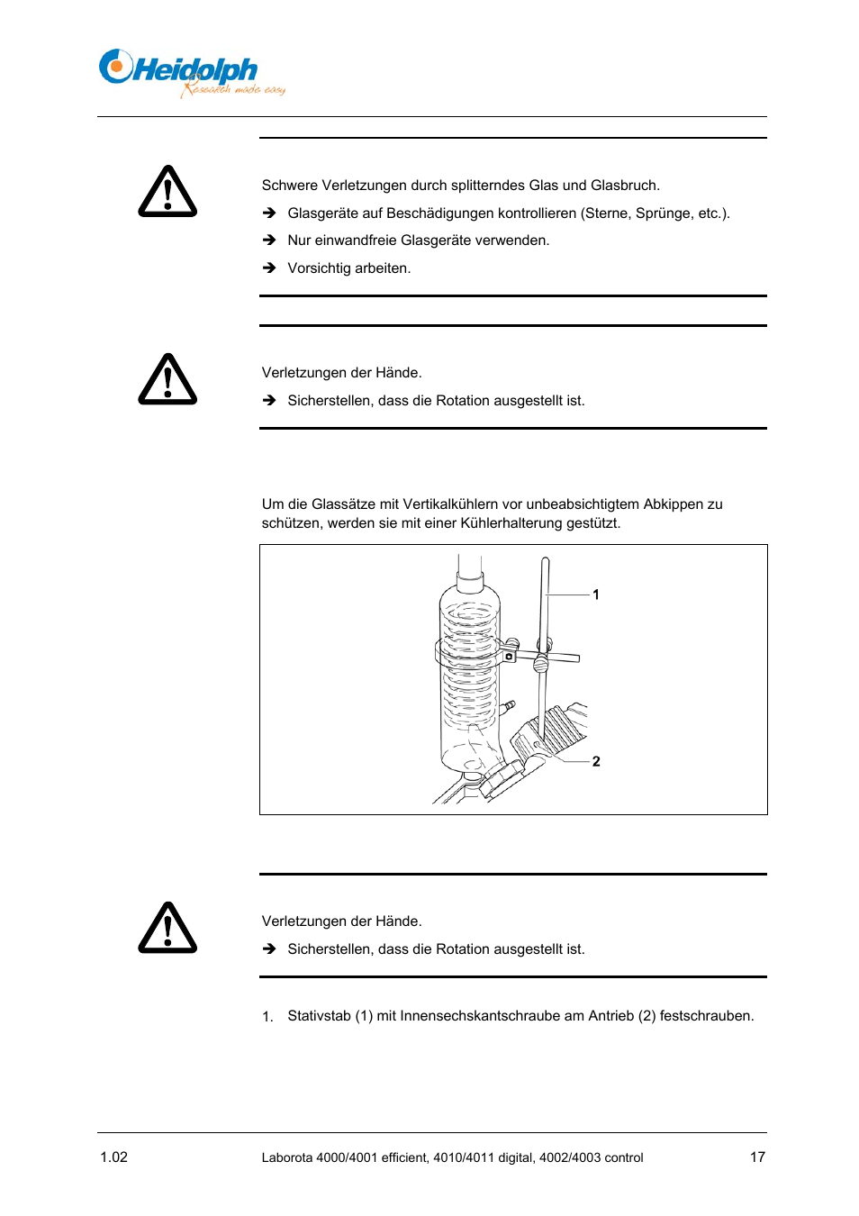 1 kühlerhalterung installieren (g3–g6), 1 kühlerhalterung, Installieren (g3–g6) | Heidolph LABOROTA 4000 up to 4003 User Manual | Page 19 / 364