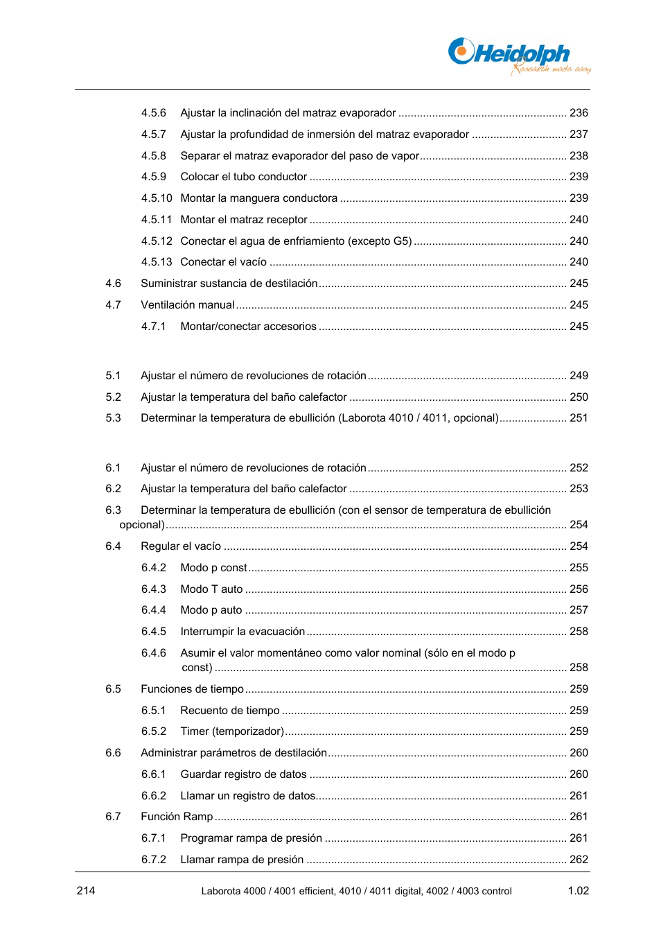Heidolph LABOROTA 4000 up to 4003 User Manual | Page 216 / 364