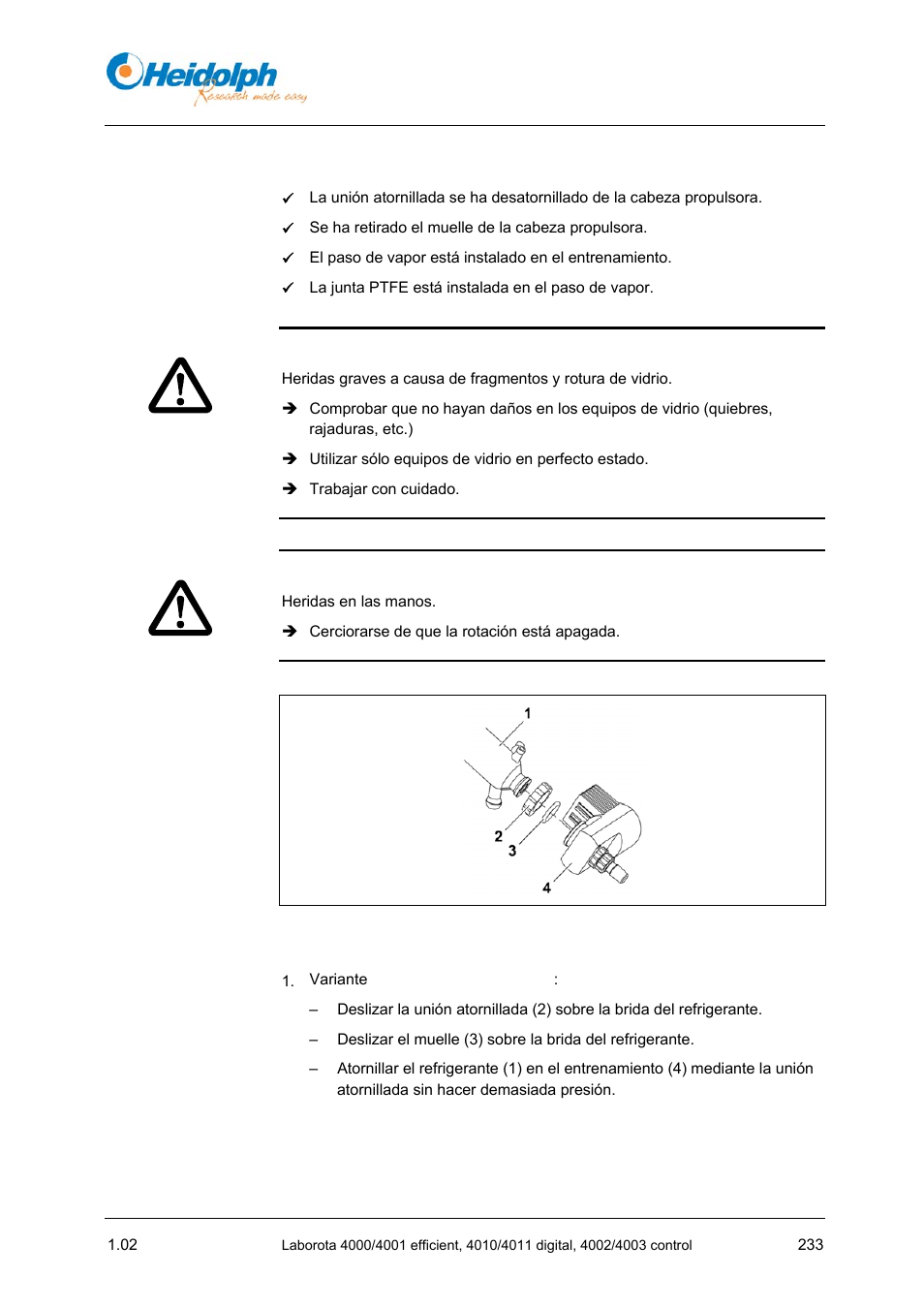 3 instalar el refrigerante, 3 instalar, El refrigerante | Heidolph LABOROTA 4000 up to 4003 User Manual | Page 235 / 364