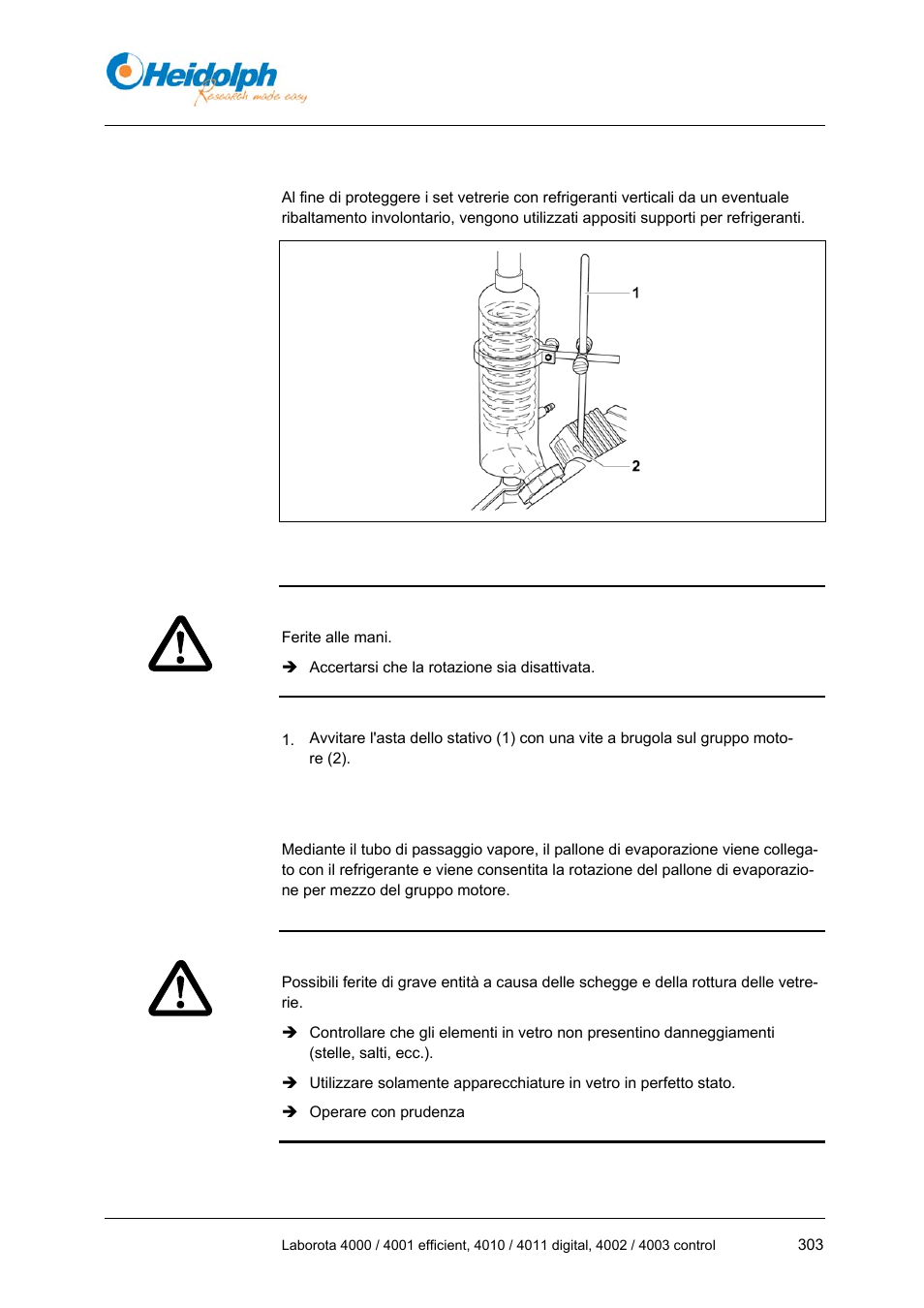 1 installazione supporto refrigerante (g3–g6), 2 installazione del tubo di passaggio vapore, 1 installazione | Supporto refrigerante (g3–g6), 2 installazione, Tubo di passaggio vapore | Heidolph LABOROTA 4000 up to 4003 User Manual | Page 305 / 364