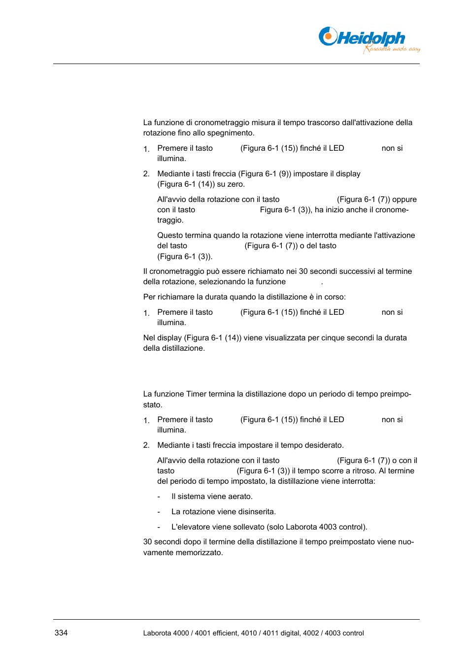 5 funzioni temporali, 1 cronometraggio, 2 timer | 5 funzioni, Temporali | Heidolph LABOROTA 4000 up to 4003 User Manual | Page 336 / 364