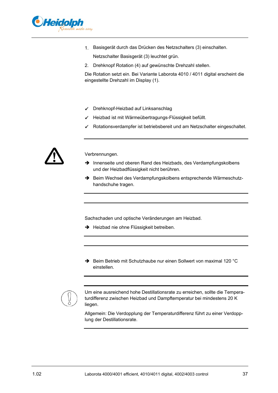 2 heizbadtemperatur einstellen | Heidolph LABOROTA 4000 up to 4003 User Manual | Page 39 / 364