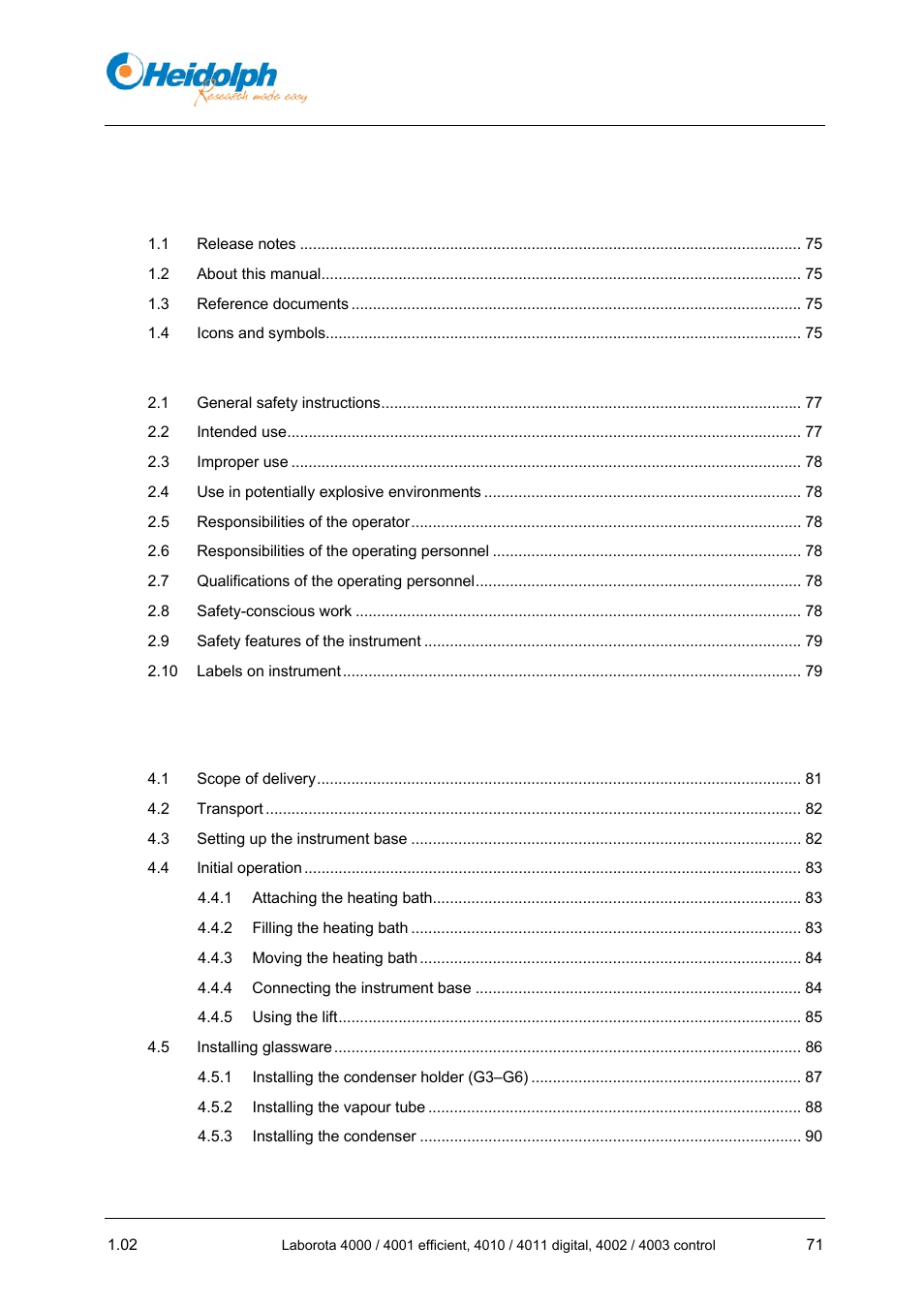 Heidolph LABOROTA 4000 up to 4003 User Manual | Page 73 / 364