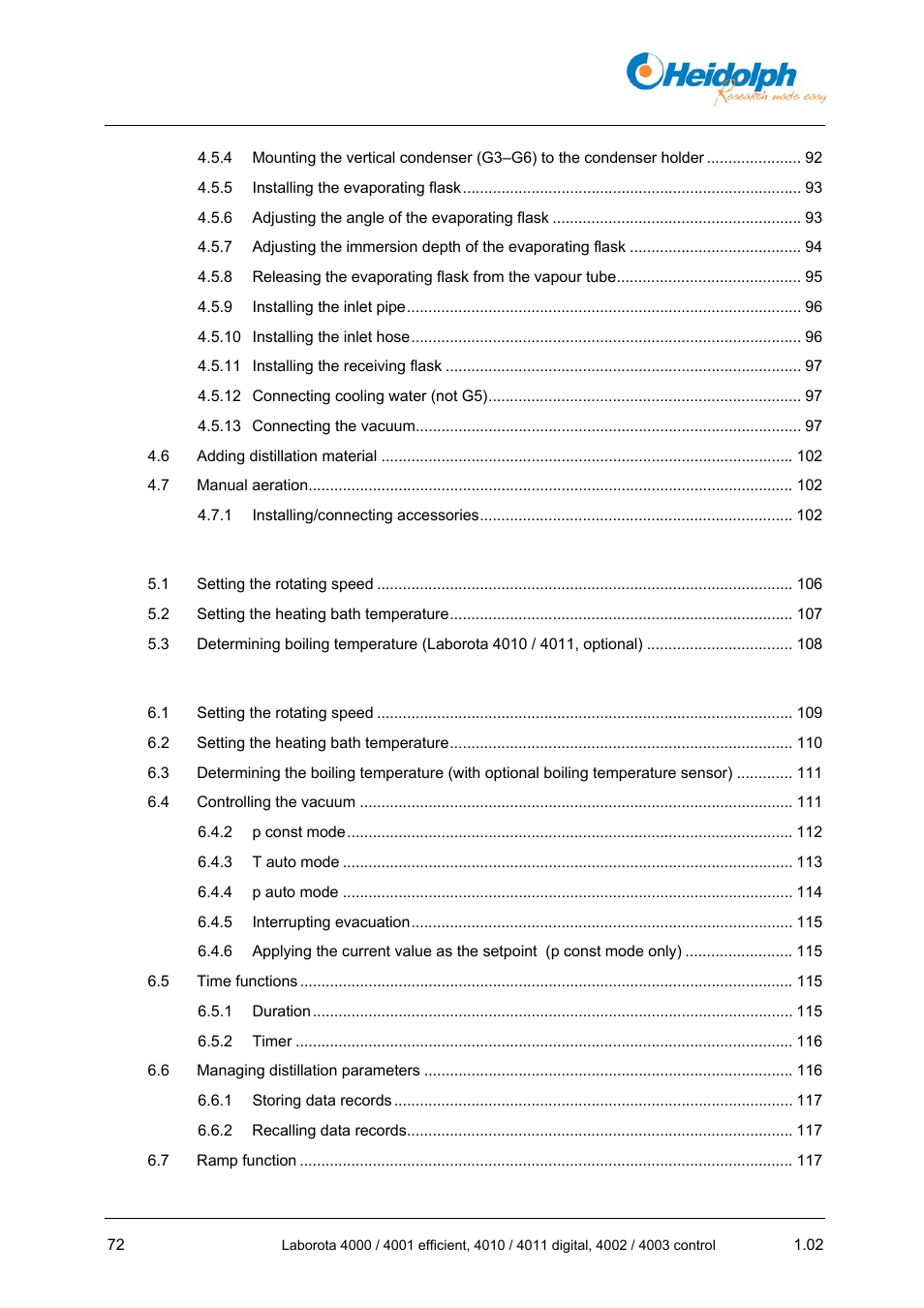 Heidolph LABOROTA 4000 up to 4003 User Manual | Page 74 / 364