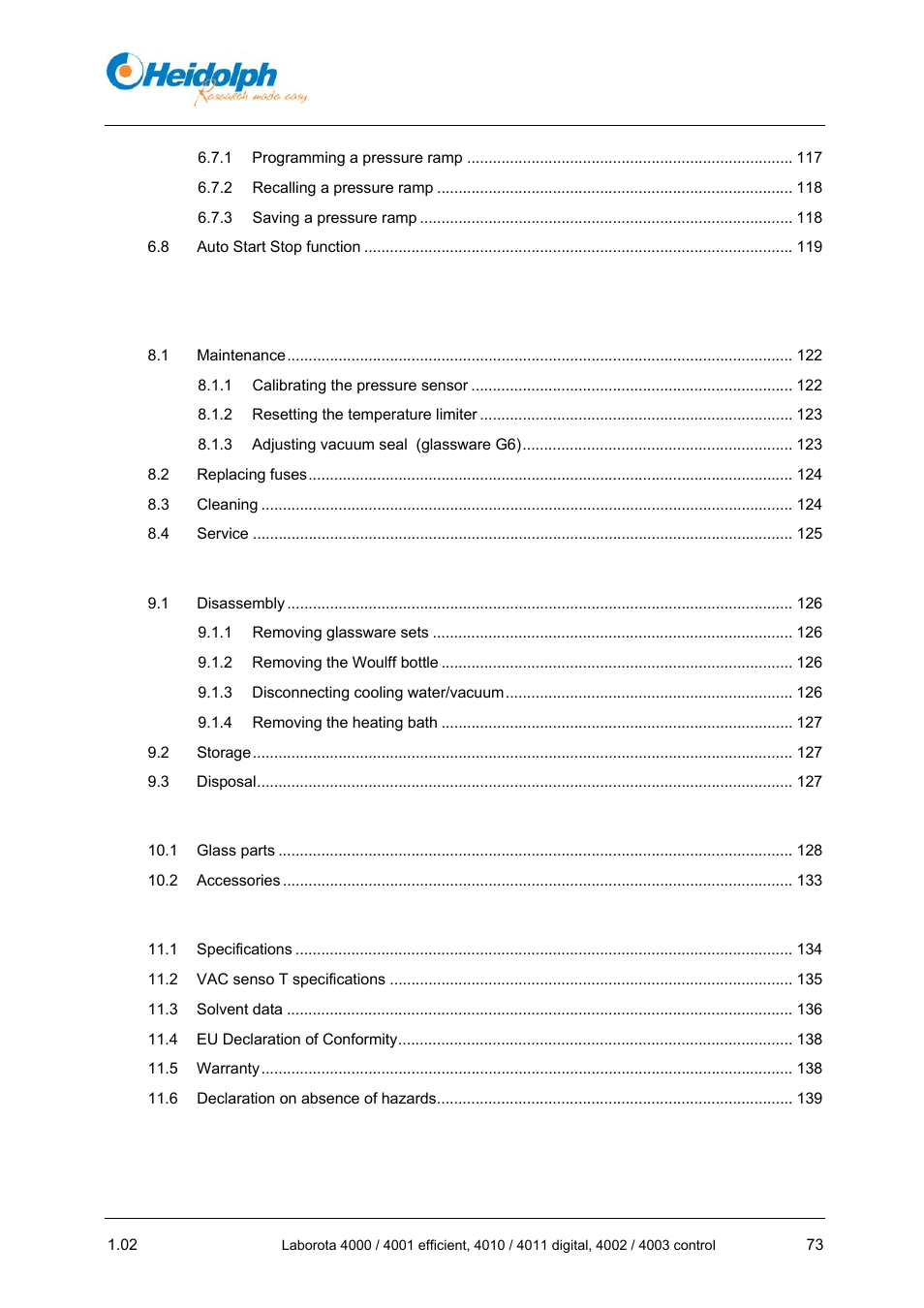 Heidolph LABOROTA 4000 up to 4003 User Manual | Page 75 / 364