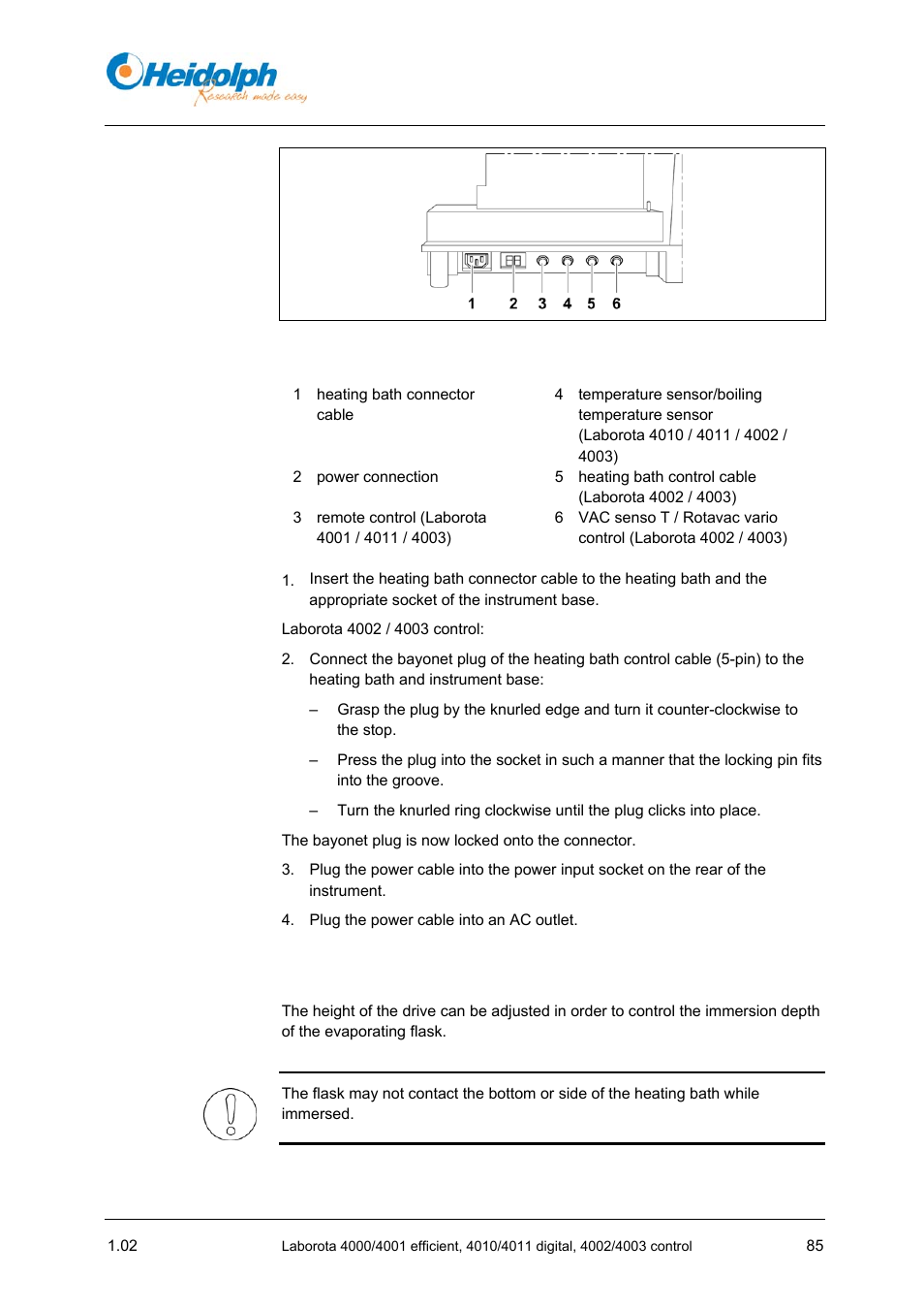 5 using the lift, 5 using, The lift | Heidolph LABOROTA 4000 up to 4003 User Manual | Page 87 / 364