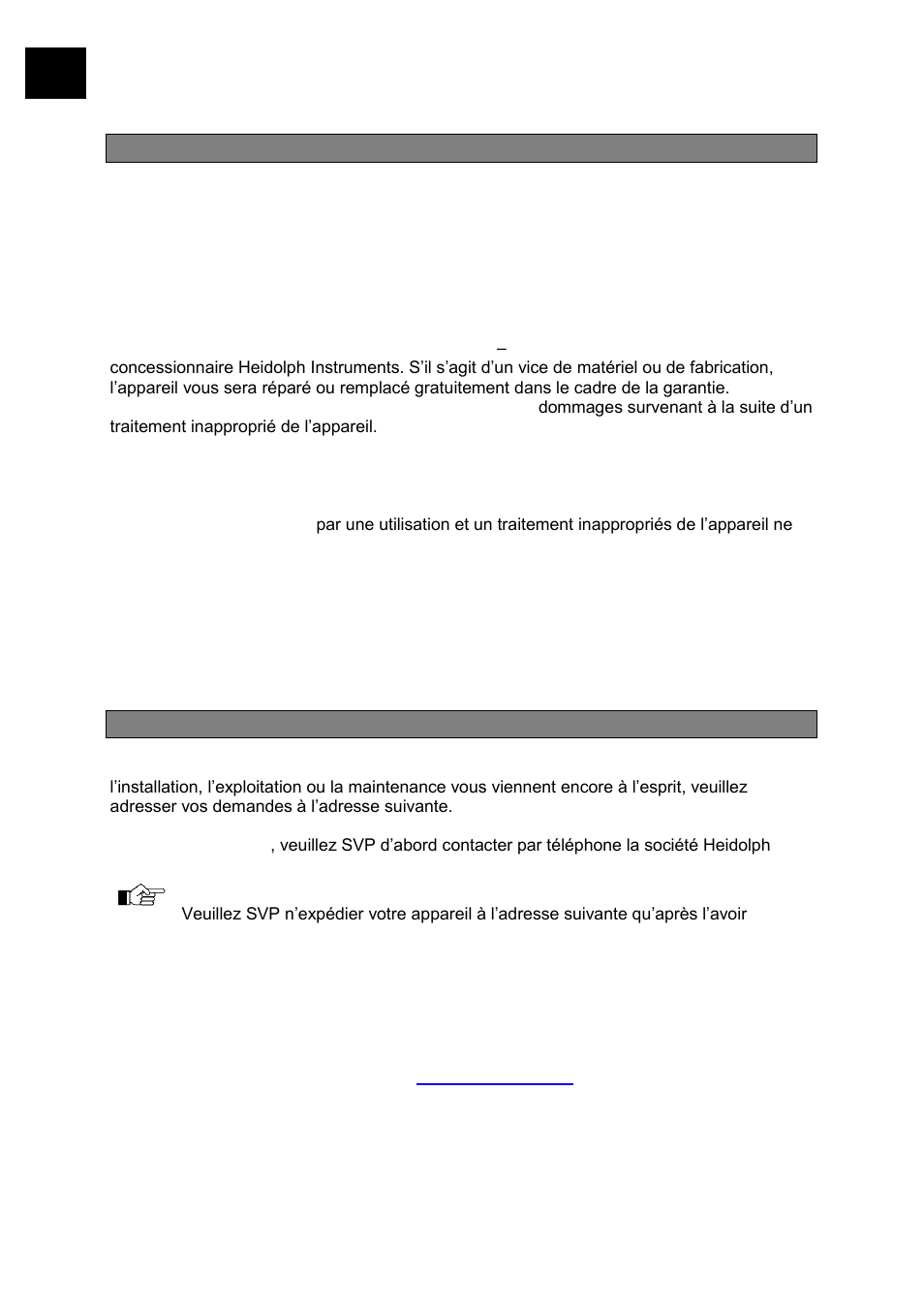 Garantie, responsabilité et droits d'auteur, Questions / reparations | Heidolph LABOROTA 20 eco User Manual | Page 106 / 180