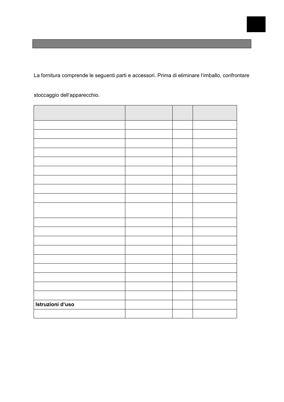 Entità della fornitura e accessori, Entità della fornitura | Heidolph LABOROTA 20 eco User Manual | Page 145 / 180