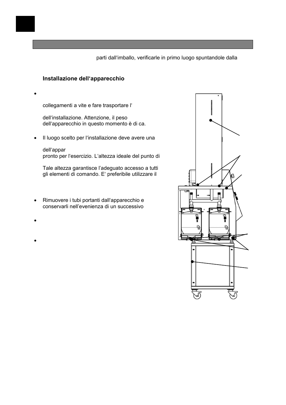 Struttura secione 1, Installazione dell‘apparecchio | Heidolph LABOROTA 20 eco User Manual | Page 150 / 180